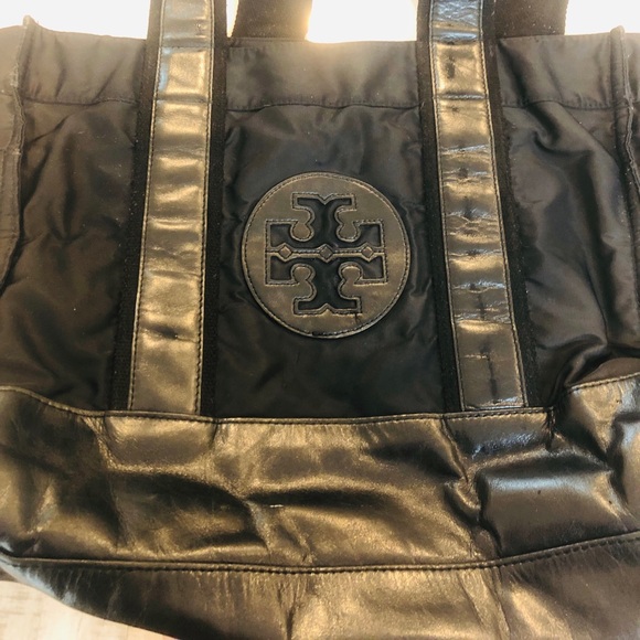 SALE - Tory Burch Nylon Black Tote Bag - Picture 2 of 3